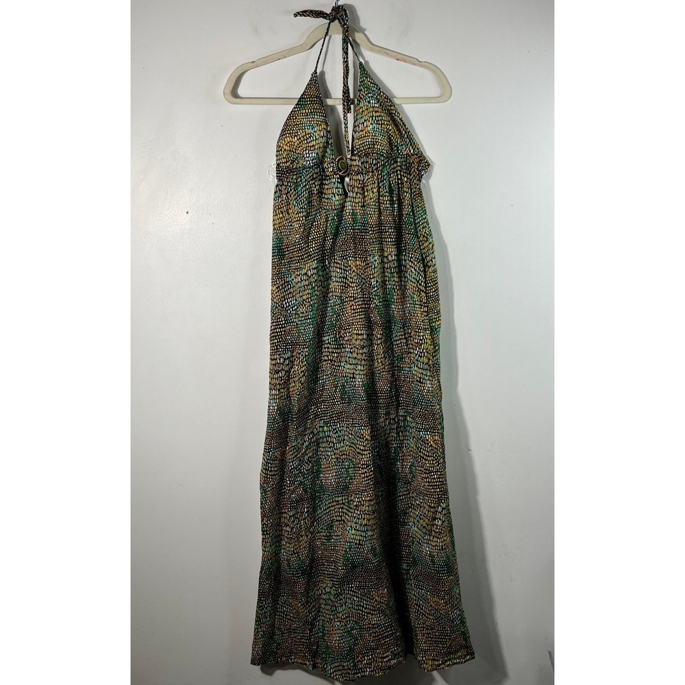 Trina Turk‎ Halter Top Maxi Dress Multi Dots Pattern XS